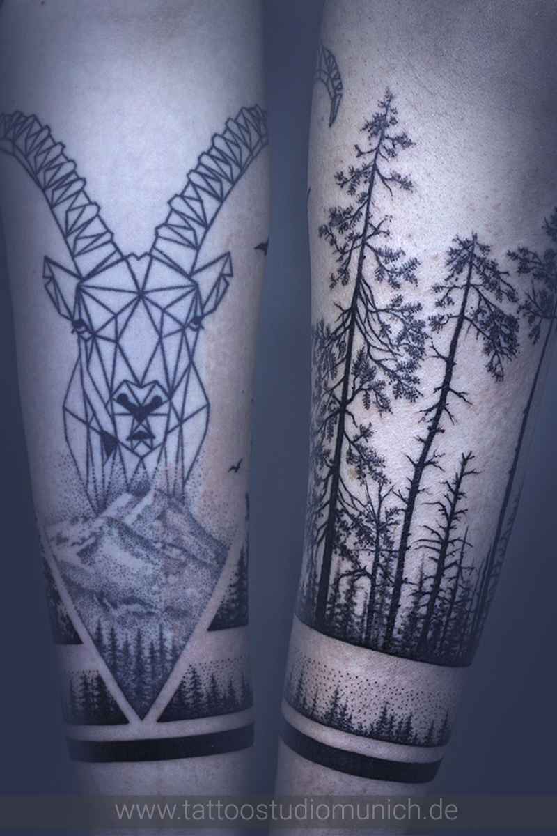 Wald Tattoo Vorlage